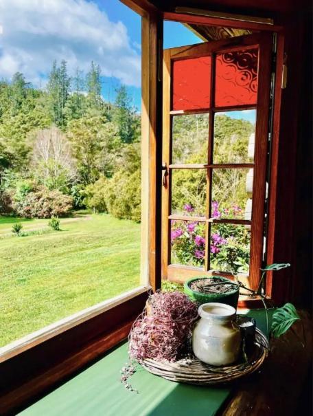 Coromandel Secluded Log Cabin Retreat Hikuai Exteriör bild